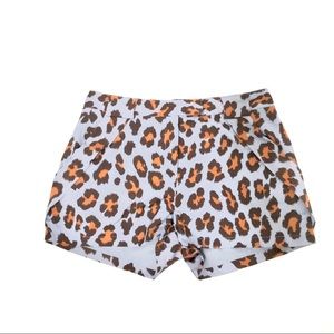 W118 By Walter Baker Blue Leopard Print Shorts S